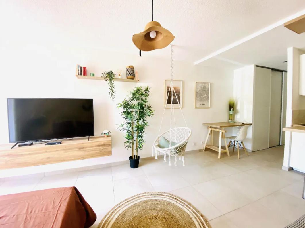 Studio Terrasse & Parking Gratuit En Residence Ним Экстерьер фото